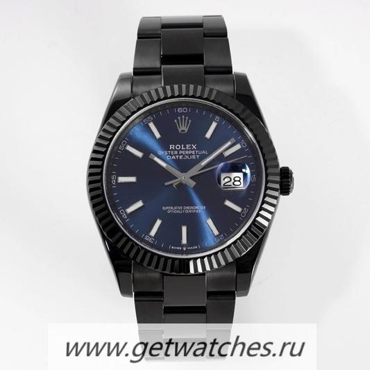 Perfect Replica R01ex Datejust 41 126334 Blaken VRF PVD SS 904L Blue Dial 3235
