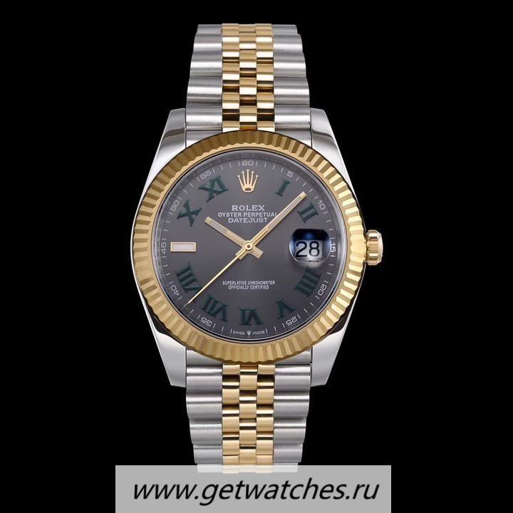 Replica R01ex Datejust 41 126334 DJF SS 904L & Yellow Gold Anthracite Dial 2824