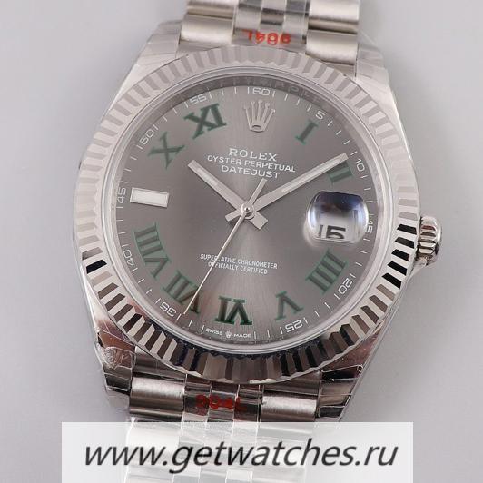 Replica R01ex Datejust 41 126334 ERF SS 904L Anthracite Roman Marker Dial 3235