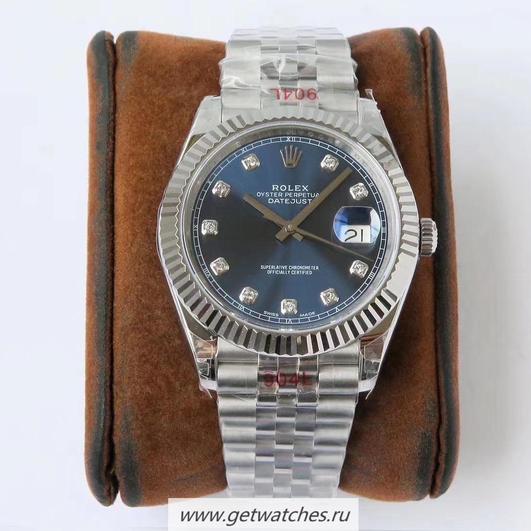 NEW Replica R01ex Datejust 41 126334 VRF SS 904L Blue Dial D1am0nd Markers 3235