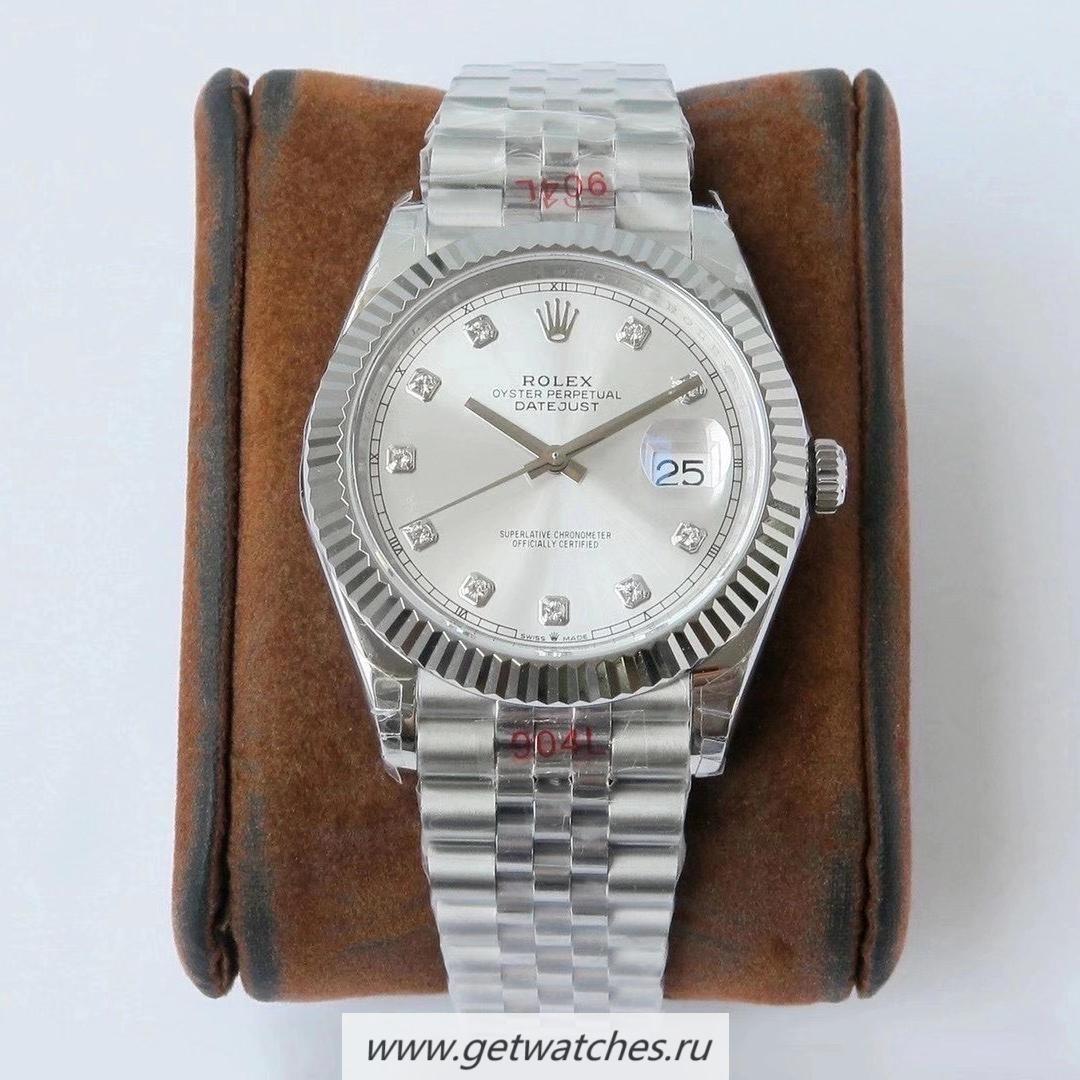 High Quality R01ex Datejust 41 126334 VRF SS 904L Silver Dial D1am0nd Markers 3235