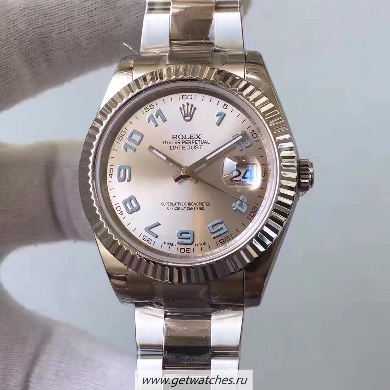 High Quality R01ex Datejust II 116334 2018 41mm EWF SS Rhodium Dial 3136