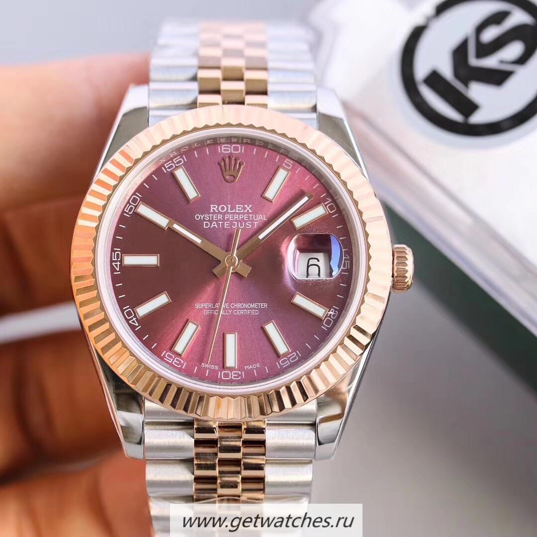 Best Price R01ex Datejust II 126331 41mm KSF SS & Rose Gold Purple Dial 2836