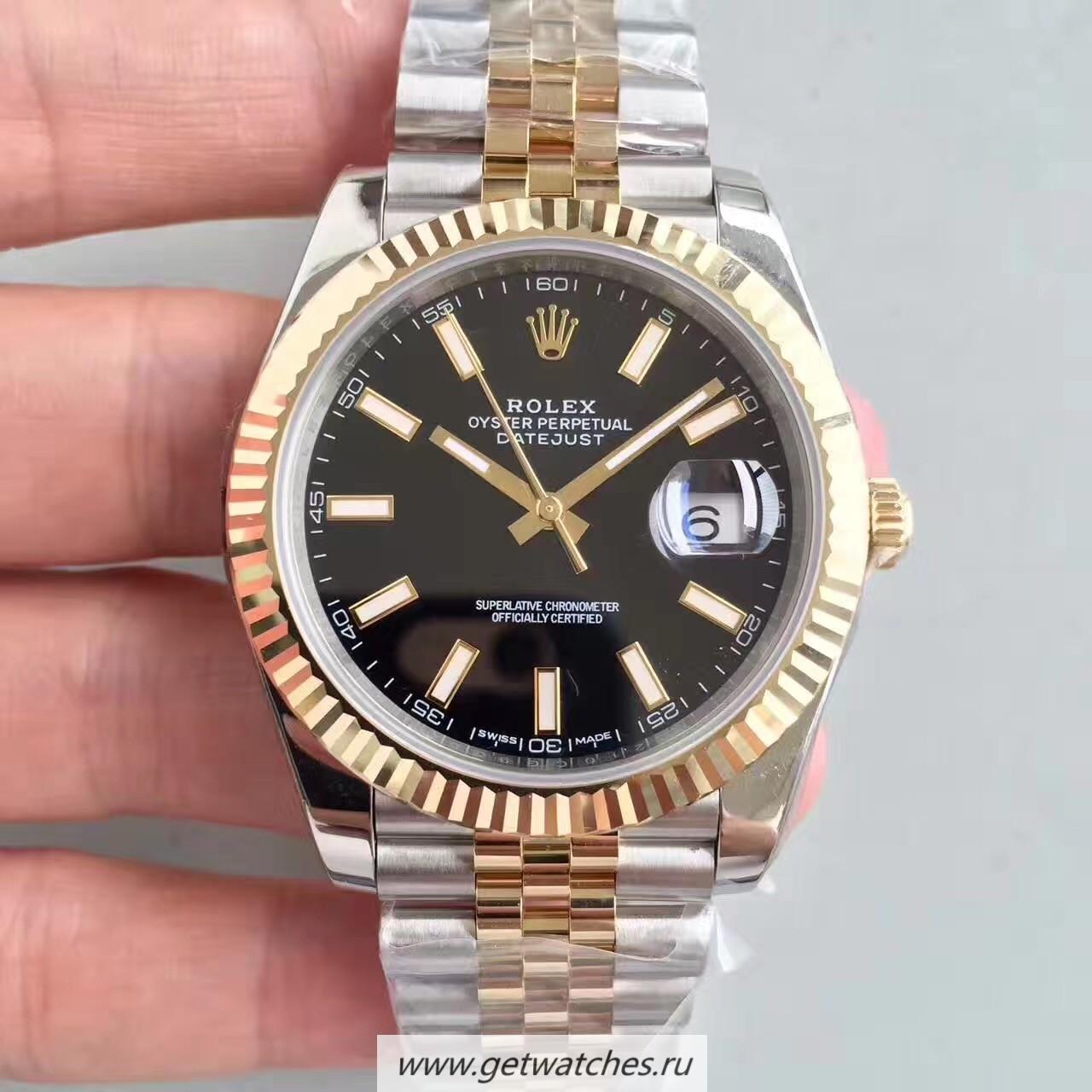 High Quality R01ex Datejust II 126333 41mm EWF SS & Yellow Gold Black Dial 3136