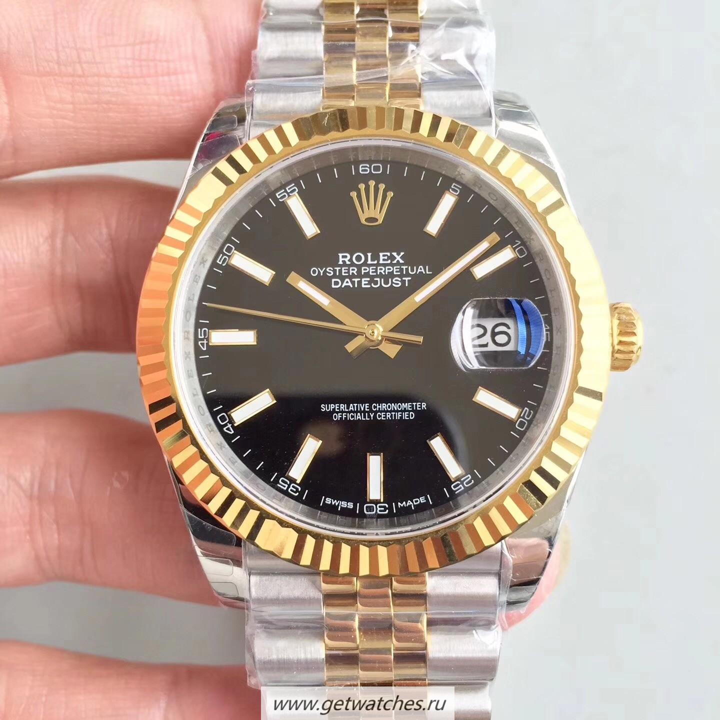 Shop R01ex Datejust II 126333 41mm EWF SS & Yellow Gold Black Dial 3235
