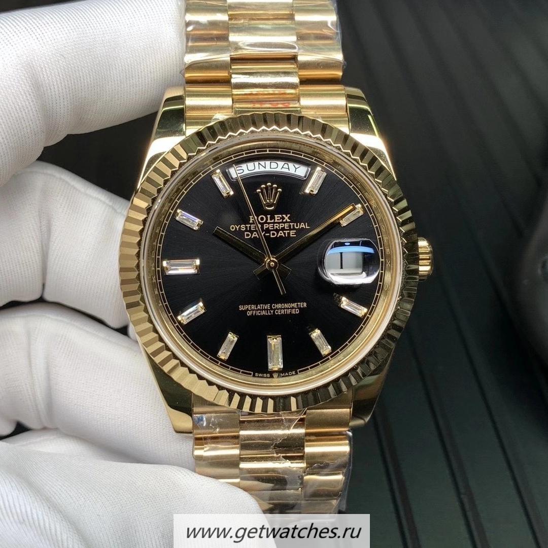 Best Price R01ex Day-Date 40 228238 GMF Yellow Gold & SS 904L Black Dial 2836