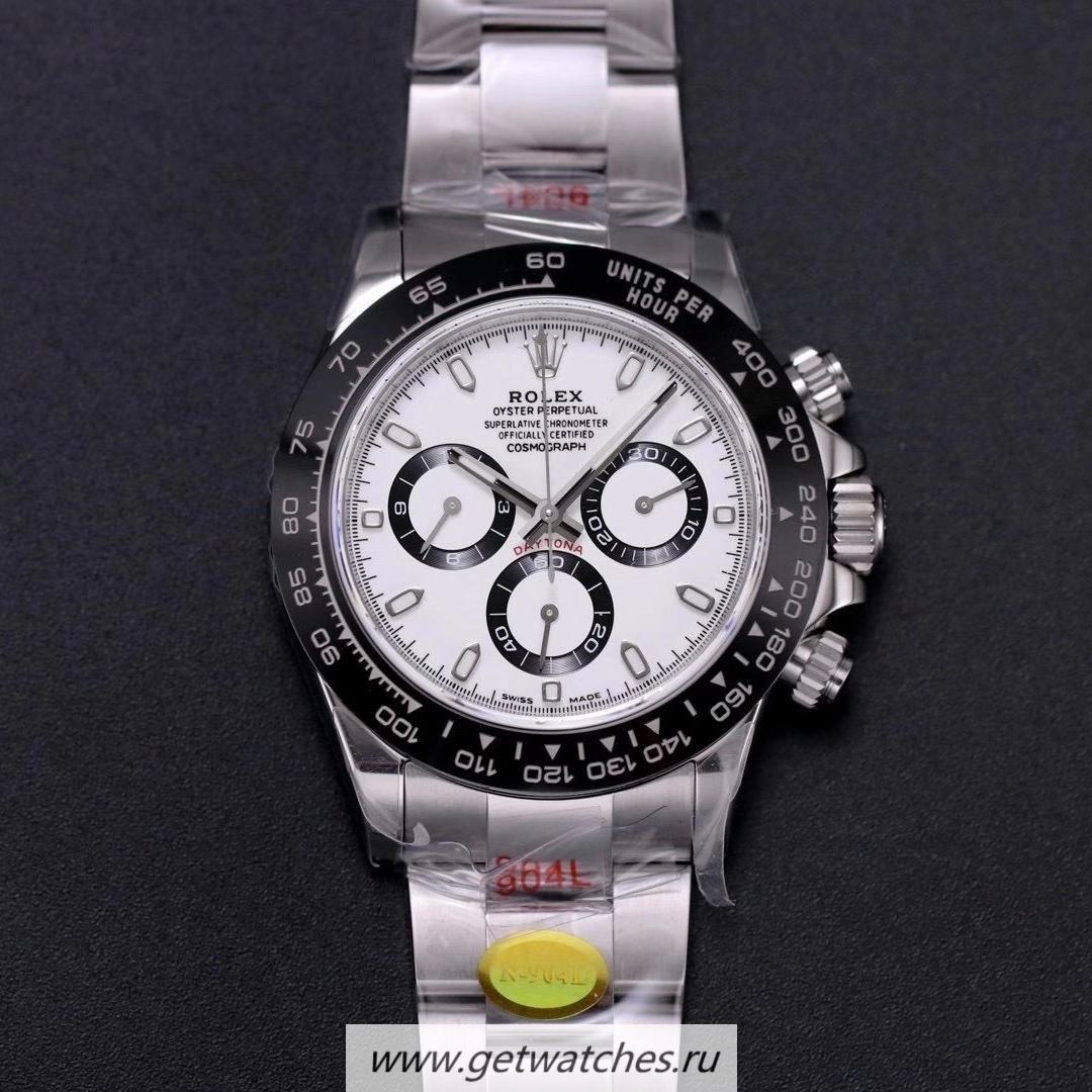 Fake R01ex Daytona 116500 LN Noob Factory V4 SS 904L White Dial 4130
