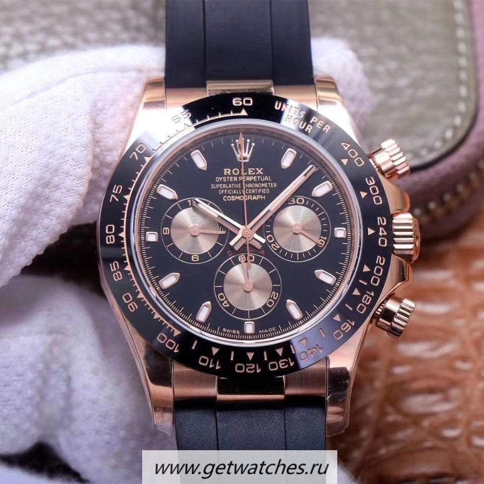High Quality R01ex Daytona 116515 LN Noob Factory V3 Rose Gold Black Dial 4130