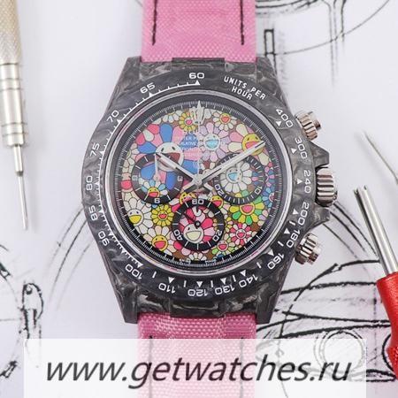 Perfect Replica R01ex Daytona CronusArt X WWF Forged Carbon Multicolor Dial 7750