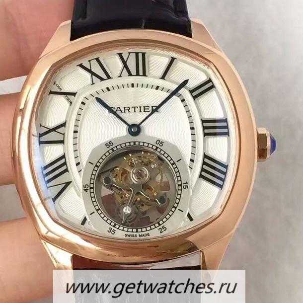 Replica Ca*t1er Drive Tourbillon W4100013 JF Rose Gold White Dial Tourbillon 9452MC