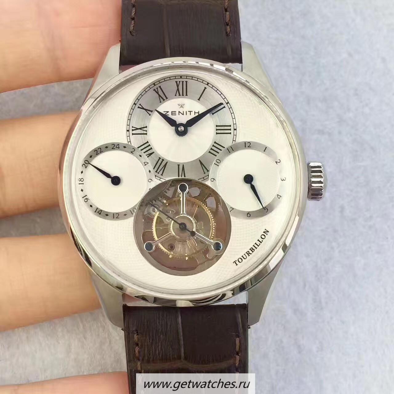 Replica Zenith El Primero Tourbillon BPF SS White Dial Tourbillon