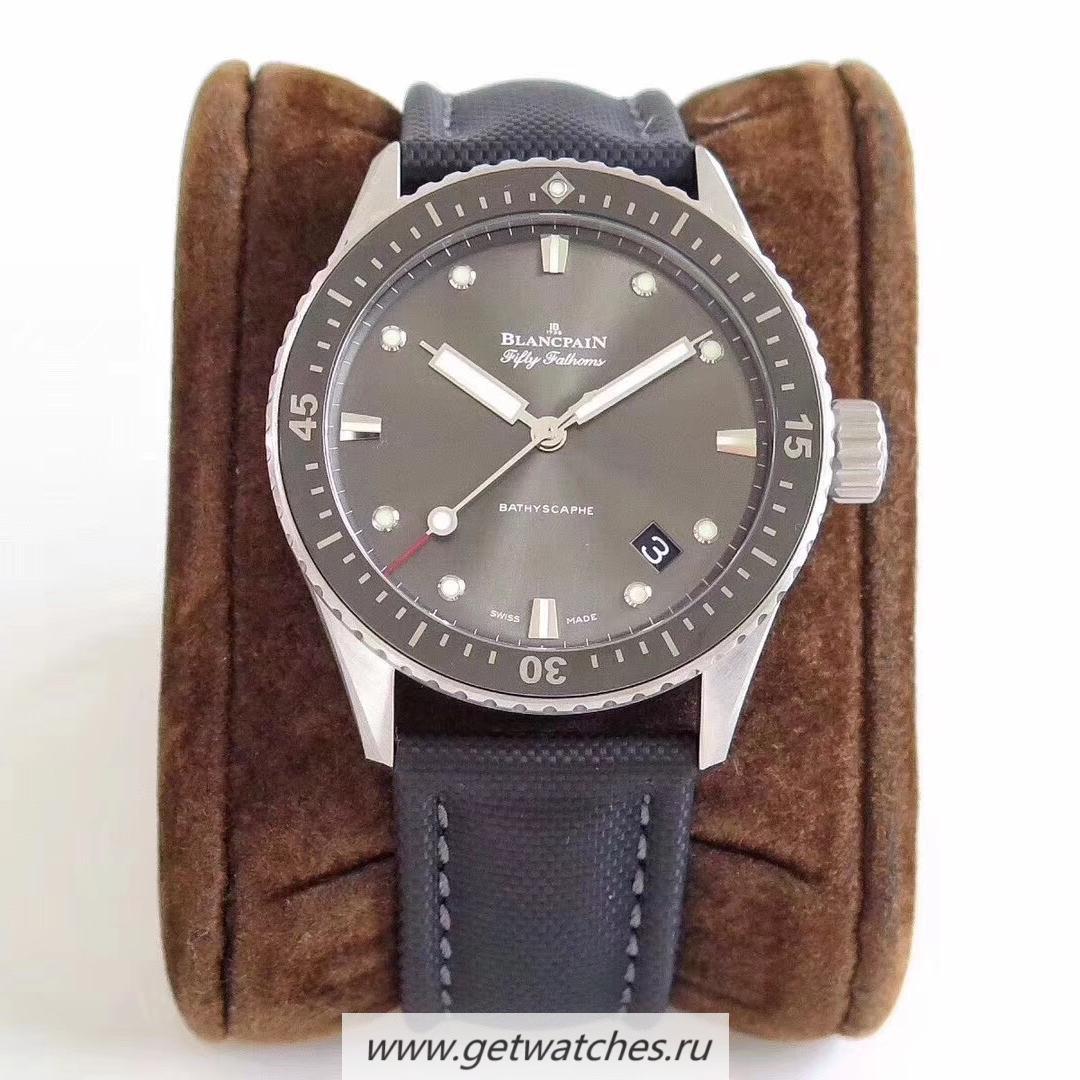 NEW Replica Blancpain Fifty Fathoms Bathyscaphe 5000-1110-B52A ZF SS Anthracite Dial 1315