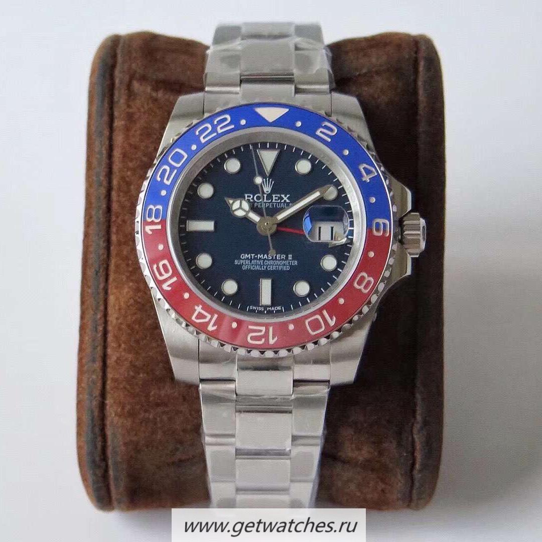 Replica R01ex GMT-Master II 116719 BLRO DJF SS Blue Dial 2836