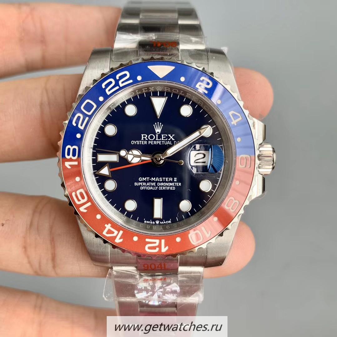 Perfect Replica R01ex GMT-Master II 116719 BLRO WF SS 904L Blue Dial 3186