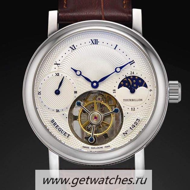 Perfect Replica Breguet Grand Complication Moonphase SS Tourbillon