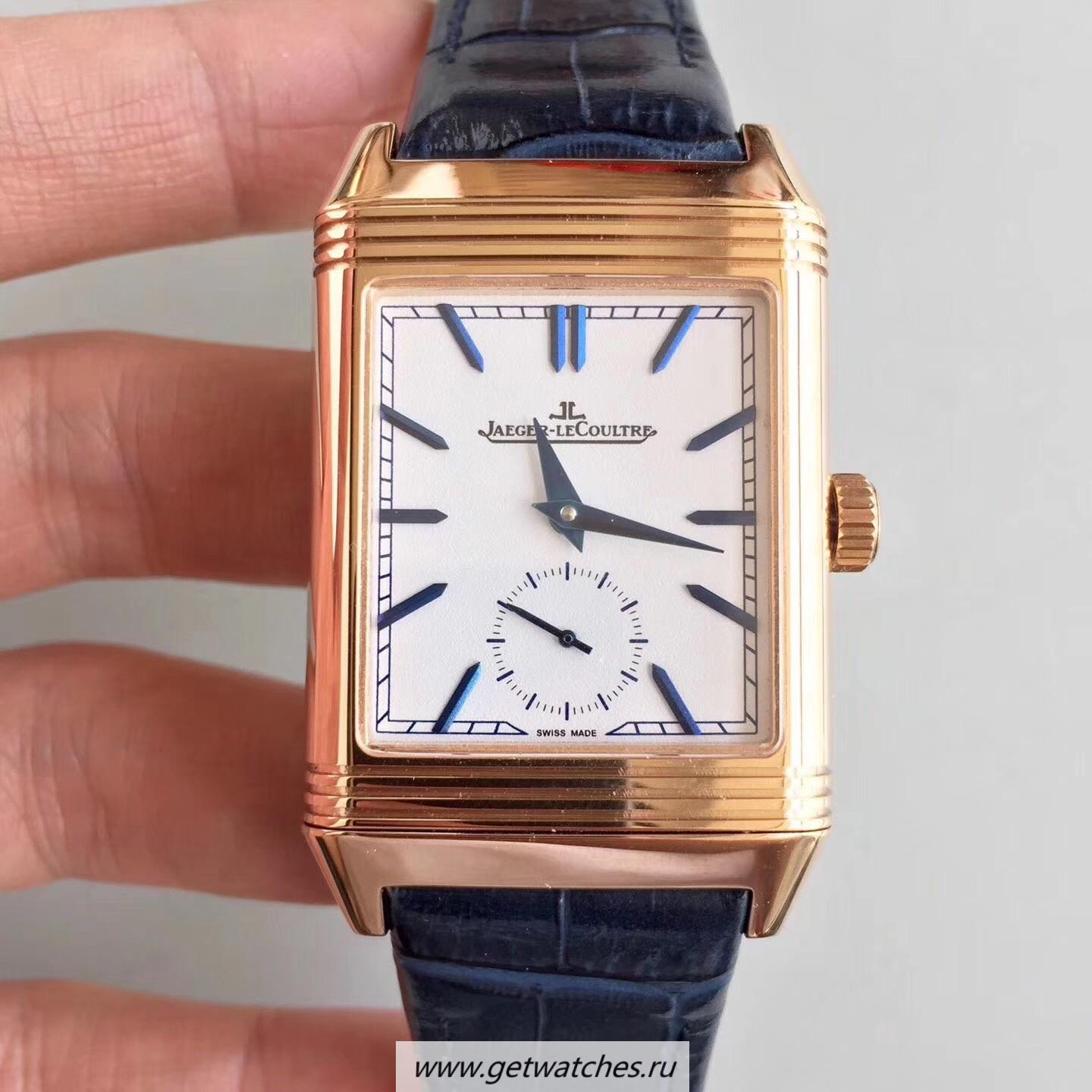 High Quality Jaeger-LeCoultre Grande Reverso 986 Noob Factory Rose Gold White Dial JLC 986