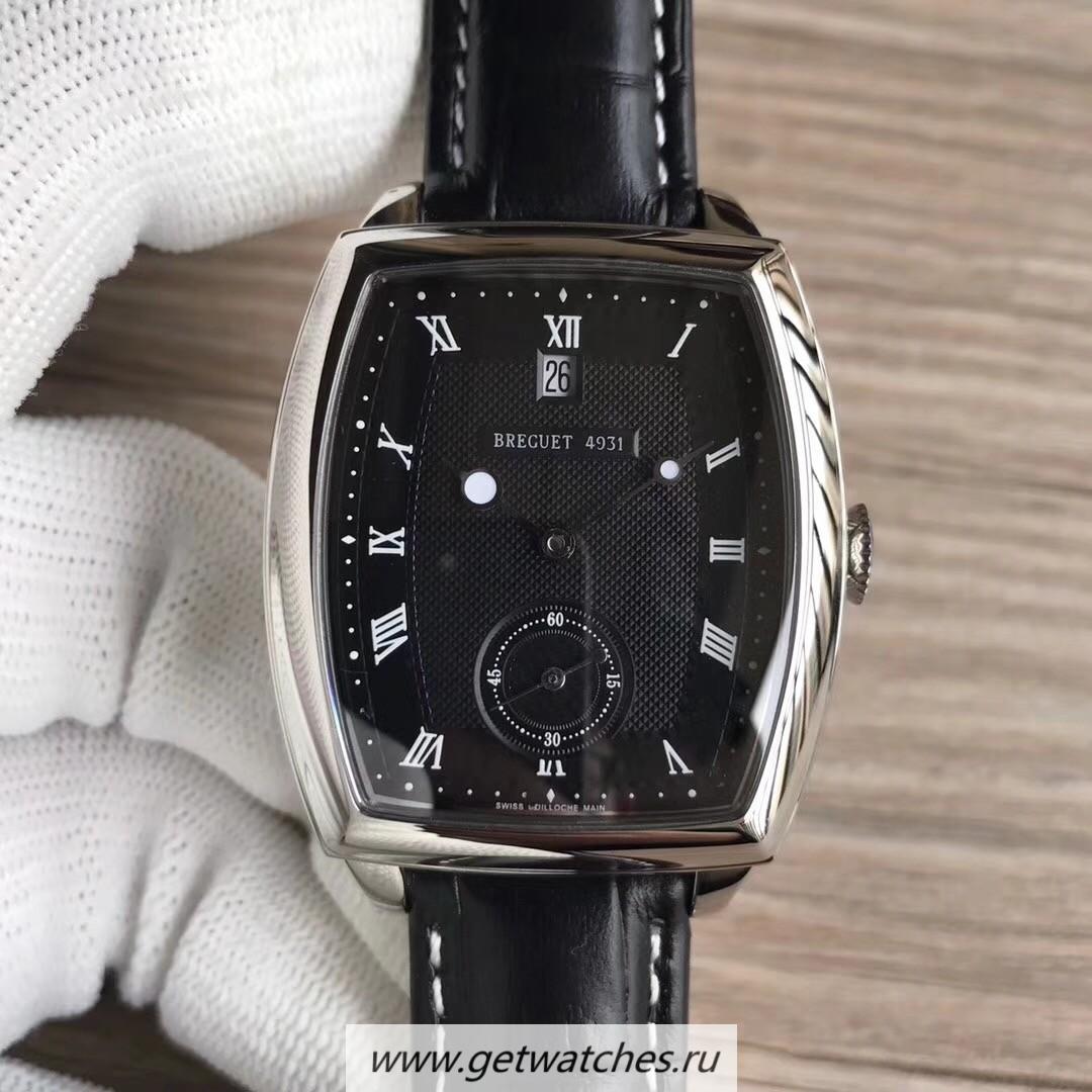 Copy Breguet Heritage Big Date 5480BB/12/996 Noob Factory SS Black Dial 2824