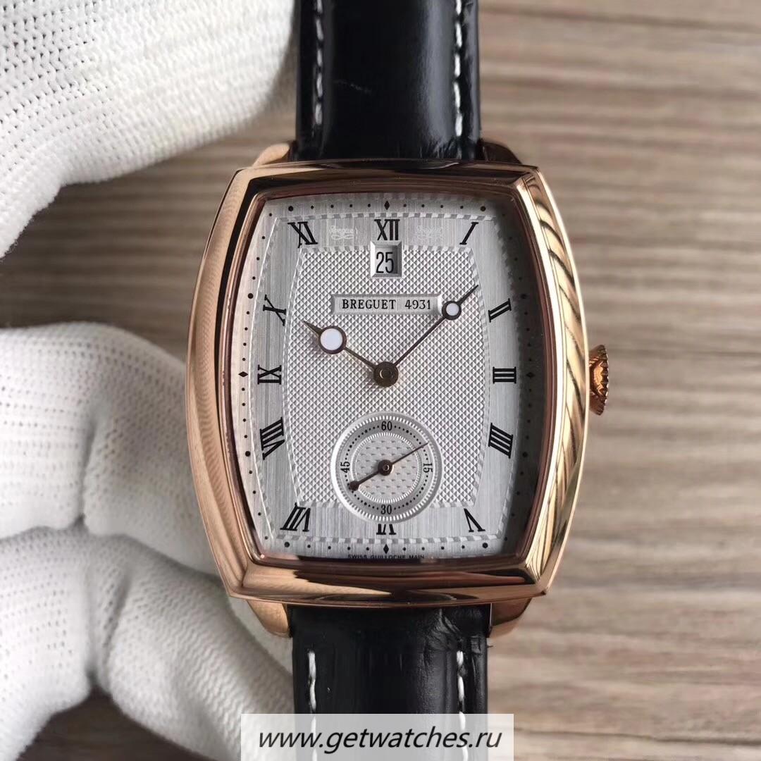 Fake Breguet Heritage Big Date 5480BR/12/996 Noob Factory Rose Gold Silver Dial 2824
