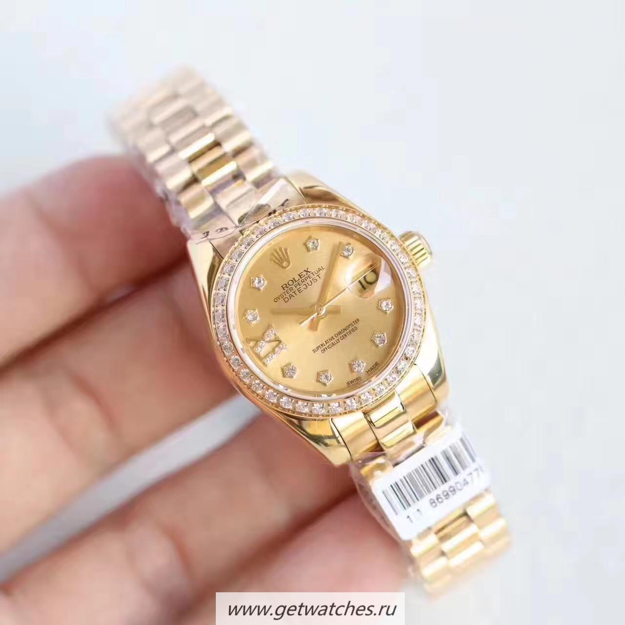 NEW Replica R01ex Ladies Datejust 28 279135 RBR 28mm Noob Factory Rose Gold & D1am0nds Champagne Dial 2671