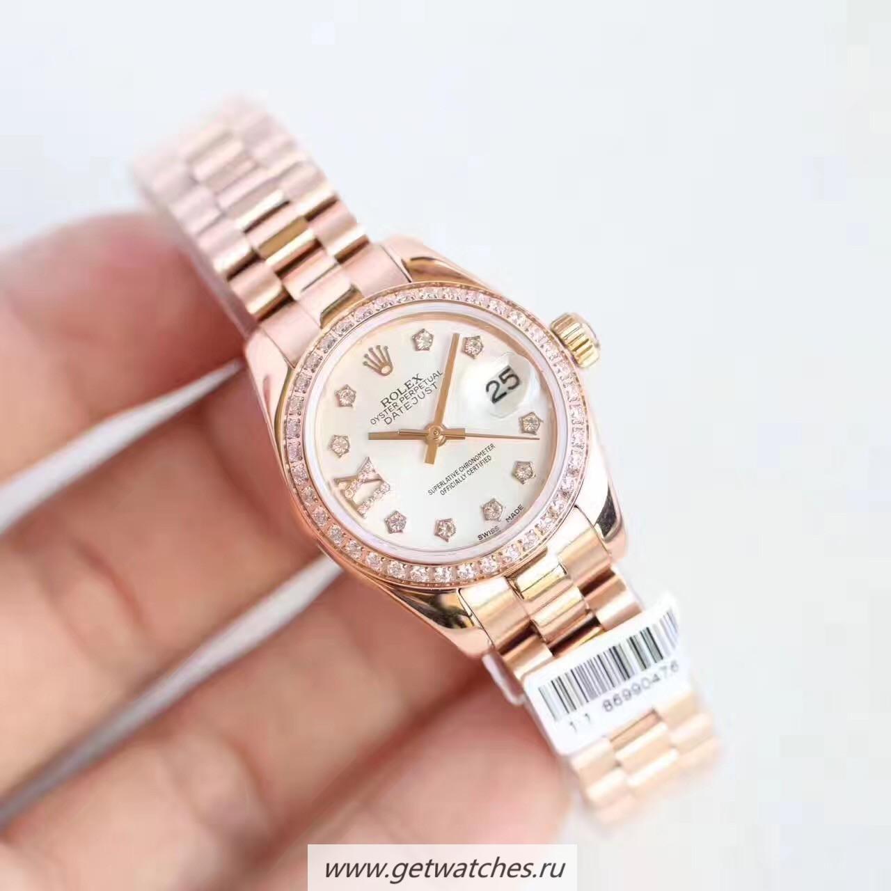 Replica R01ex Ladies Datejust 28 279135 RBR 28mm Noob Factory Rose Gold & D1am0nds Mother Of Pearl Dial 2671