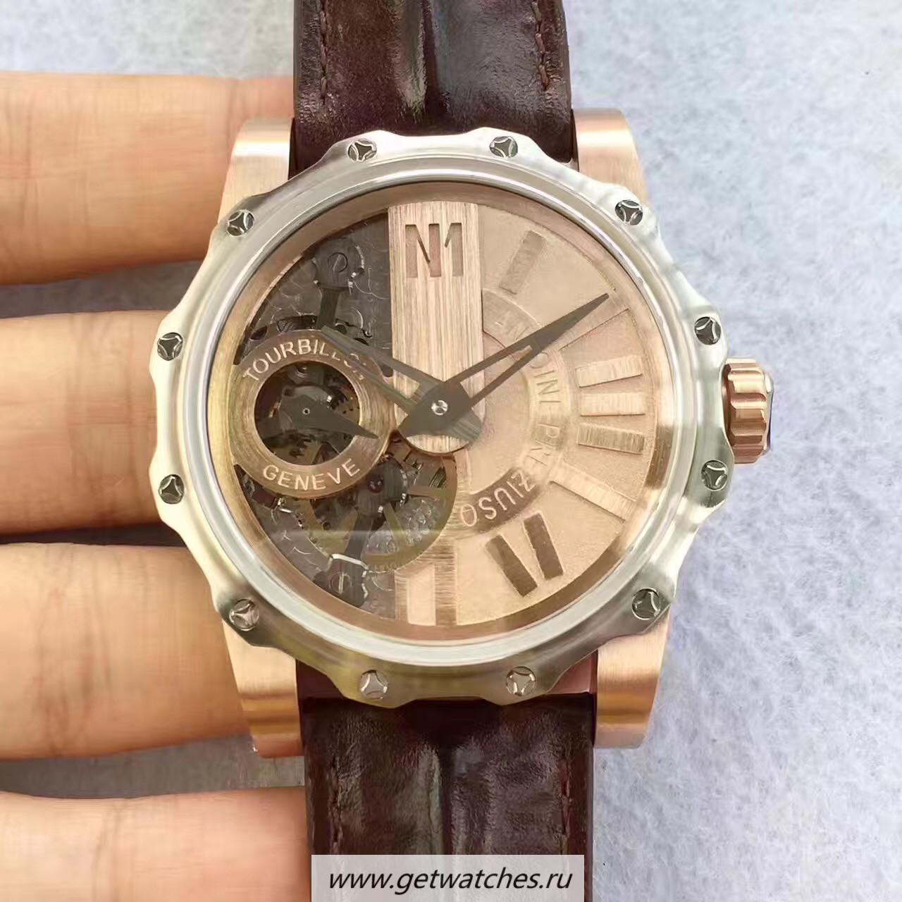 High Quality Antoine Preziuso Monumental Tourbillon CYF SS & Rose Gold Rose Gold Skeleton Dial Caliber APG1928
