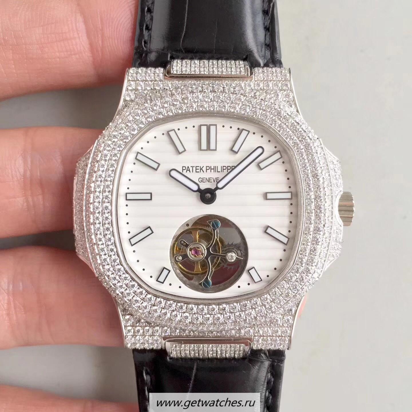 Best Price Pat*k Phi1i*pe Nautilus Jumbo 5711 2018 Noob Factory SS & D1am0nds White Dial Tourbillon