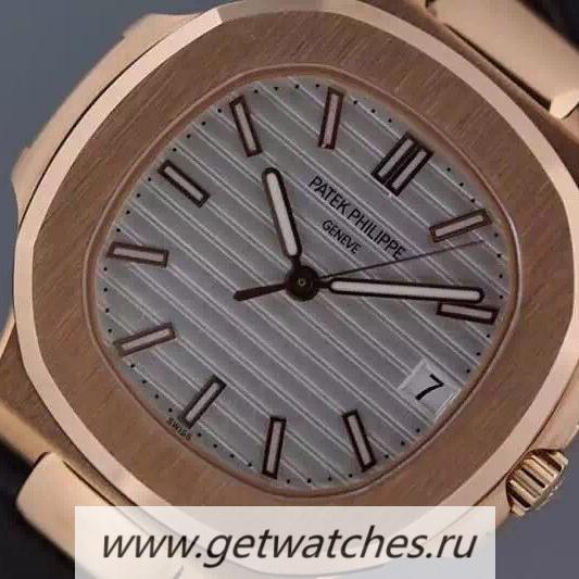 Replica Pat*k Phi1i*pe Nautilus Jumbo 5711 Rose Gold White Dial 2824