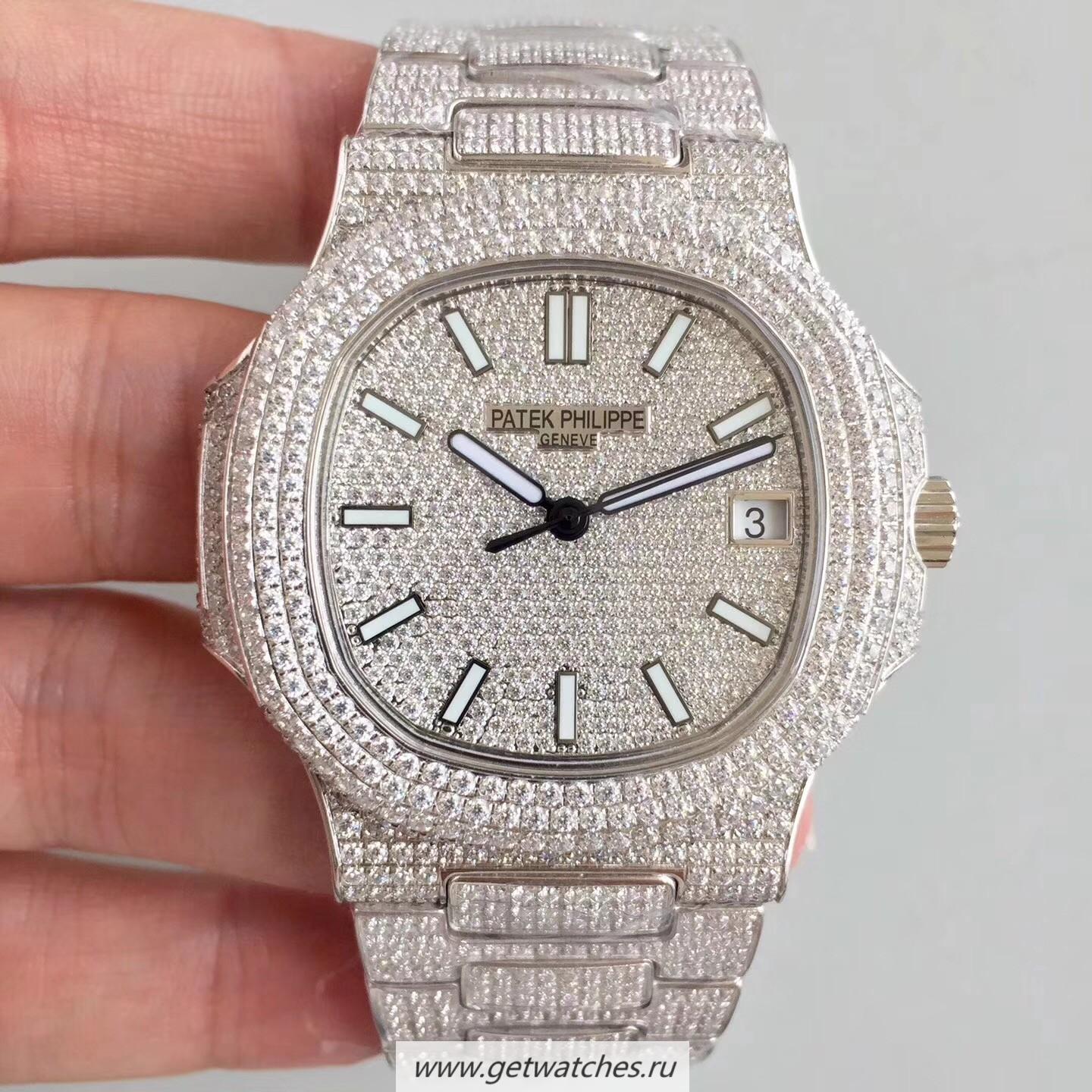 High Quality Pat*k Phi1i*pe Nautilus Jumbo 5719/10G-010 2018 Noob Factory SS & D1am0nds D1am0nd Dial 324SC