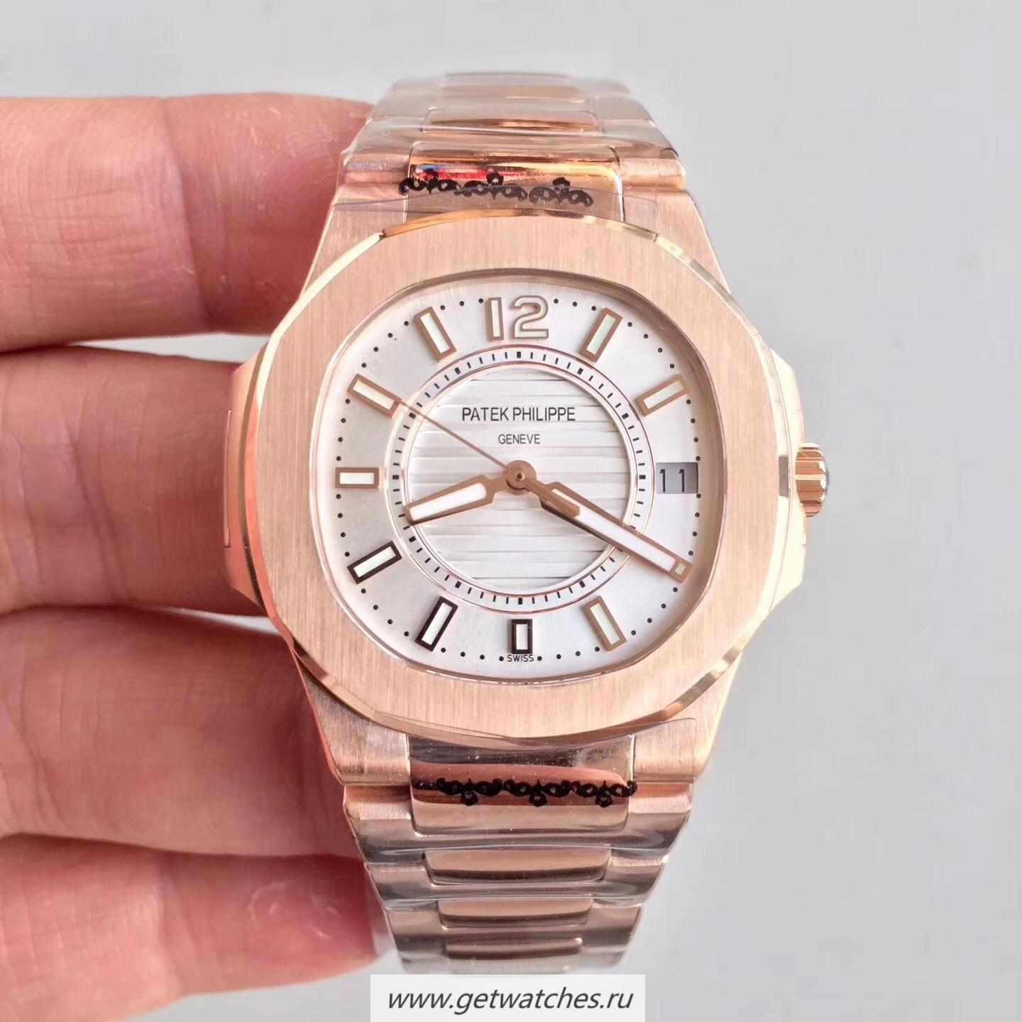 High Quality Pat*k Phi1i*pe Nautilus Ladies 7011/1R-001 JJF Rose Gold Silver Dial Quartz E23-250 S C