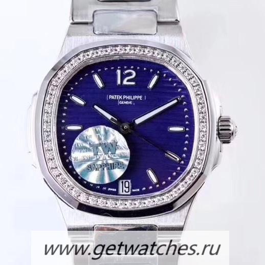 Best Price Pat*k Phi1i*pe Nautilus Ladies 7018/1A-010 TWF SS & D1am0nds Blue Dial 324SC
