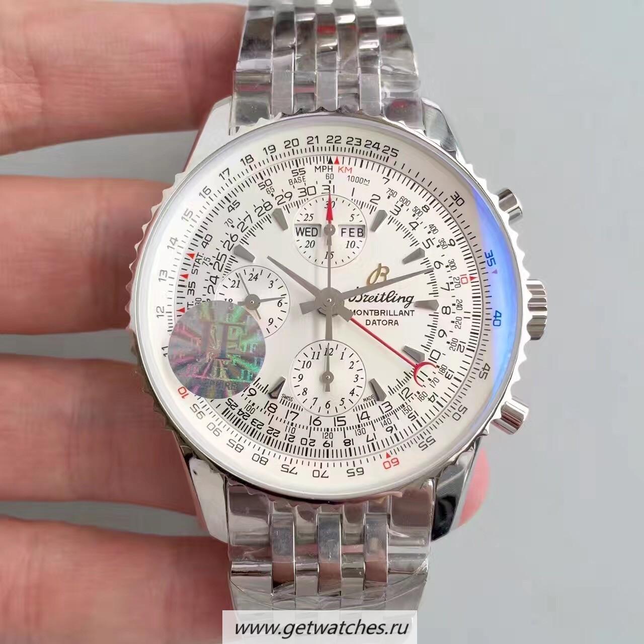 Shop Breitling Navitimer Montbrillant Datora A21330 JF SS White Dial 7750