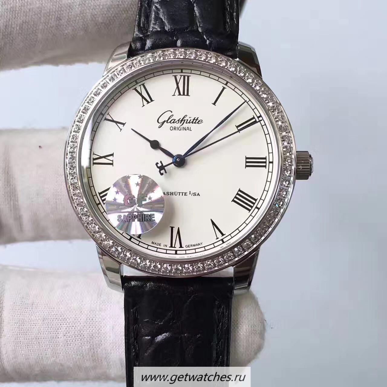 NEW Replica Glashutte Original Senator Excellence V4 1-39-52-01-02-04 GF SS & D1am0nds White Dial Caliber 39-52