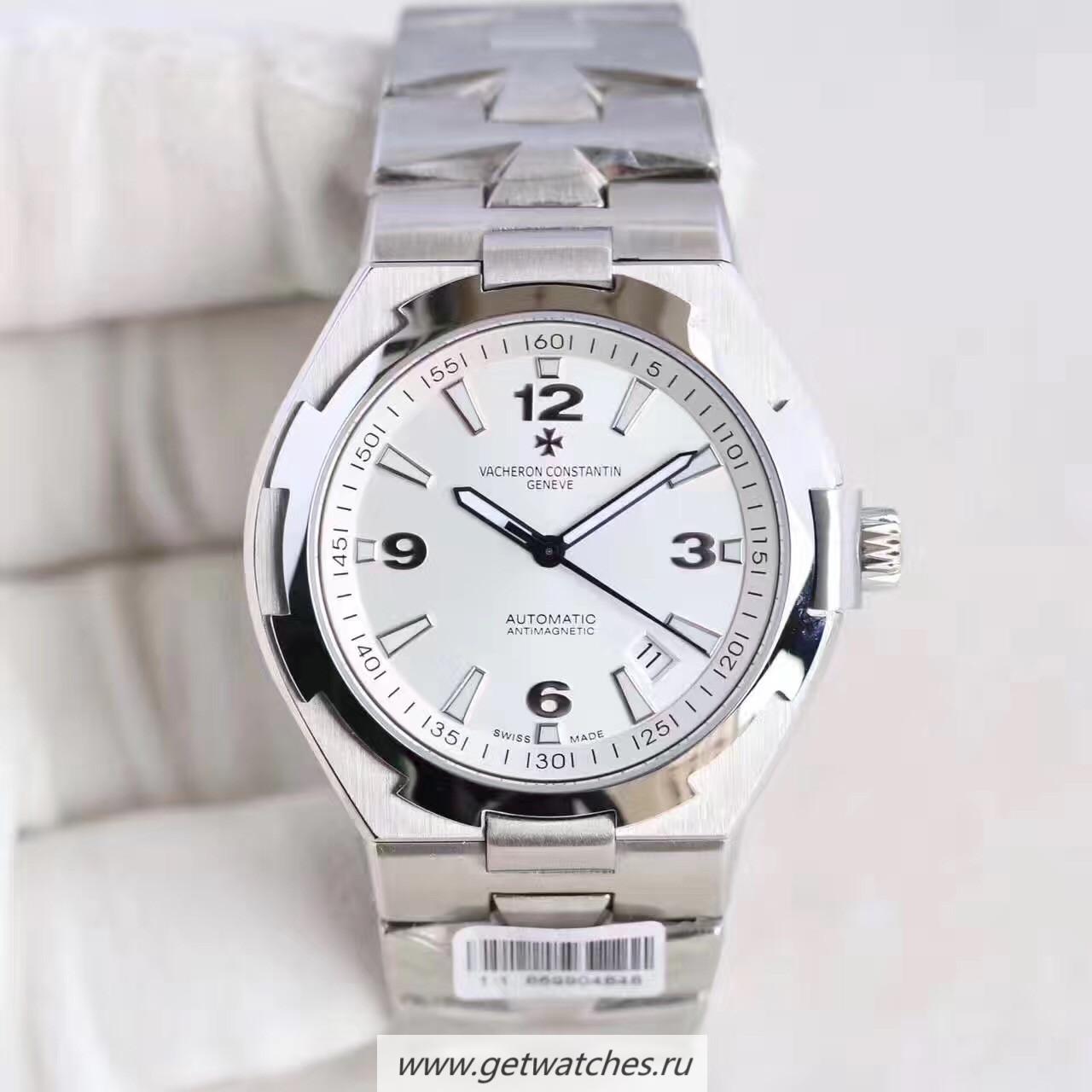 Fake Vacheron C0nstan1n Overseas 47040 Noob Factory SS White Dial 2824