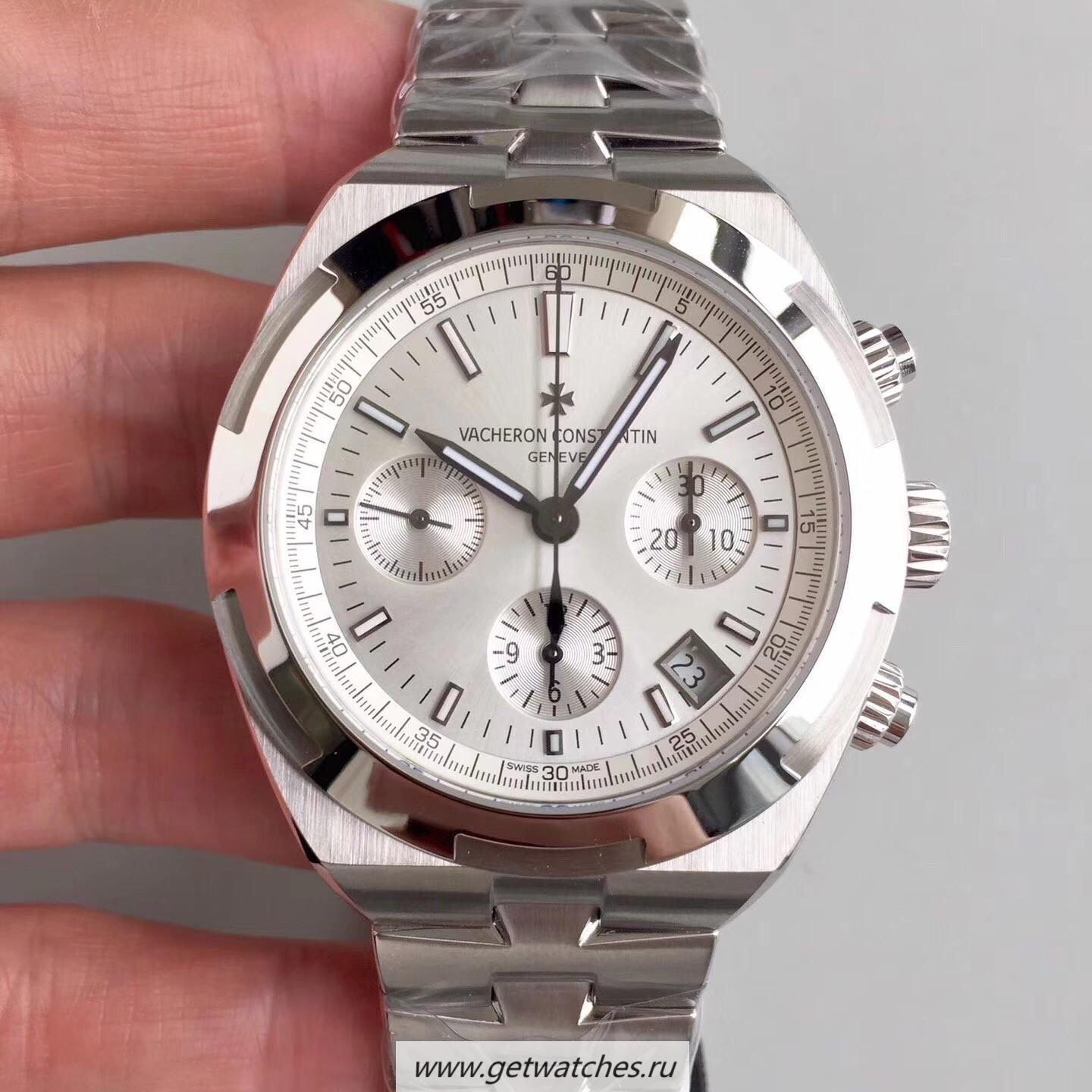 Best Price Vacheron C0nstan1n Overseas Chrono 5500V/110A-B075 JF SS Silver Dial Swiss 5200