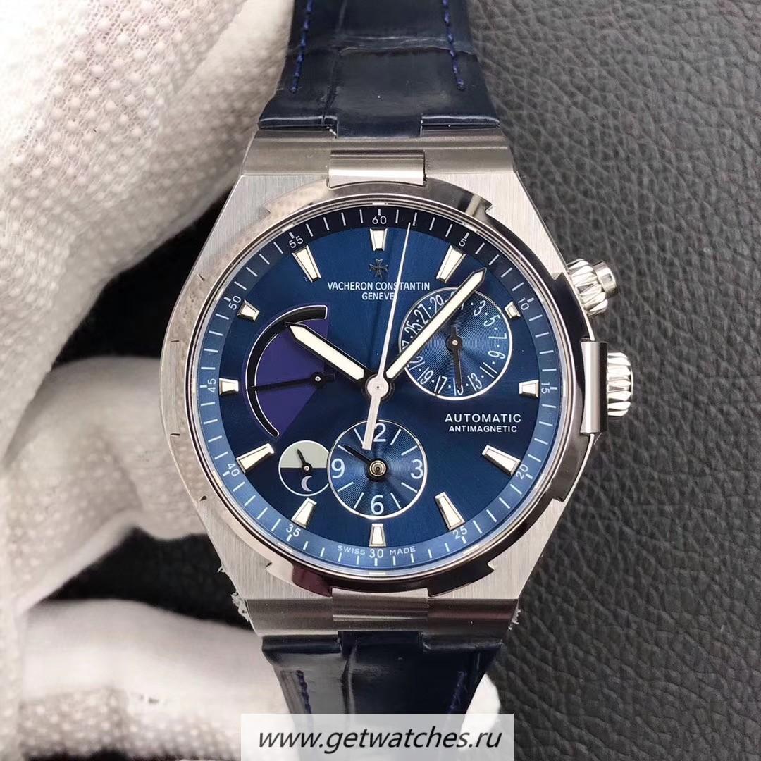 Shop Vacheron C0nstan1n Overseas Dual Time 47450 TWAF SS Blue Dial 1222 SC