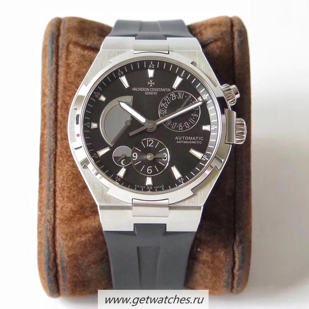 Shop Vacheron C0nstan1n Overseas Dual Time 47450/000W-9511 TWAF SS Black Dial 1222 SC