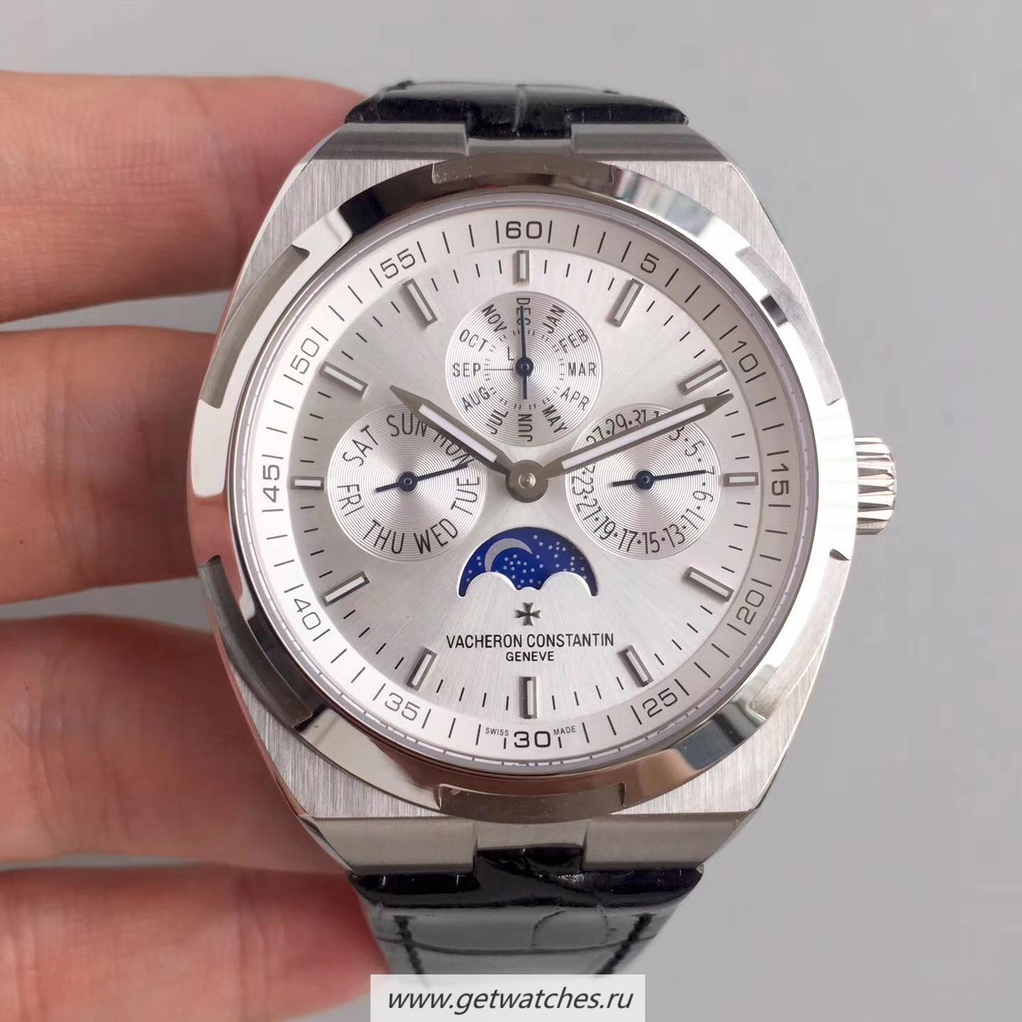 Replica Vacheron C0nstan1n Overseas Ultra Thin Perpetual Calendar 4300V/120G-B102 BF SS Silver Dial 1120 QP
