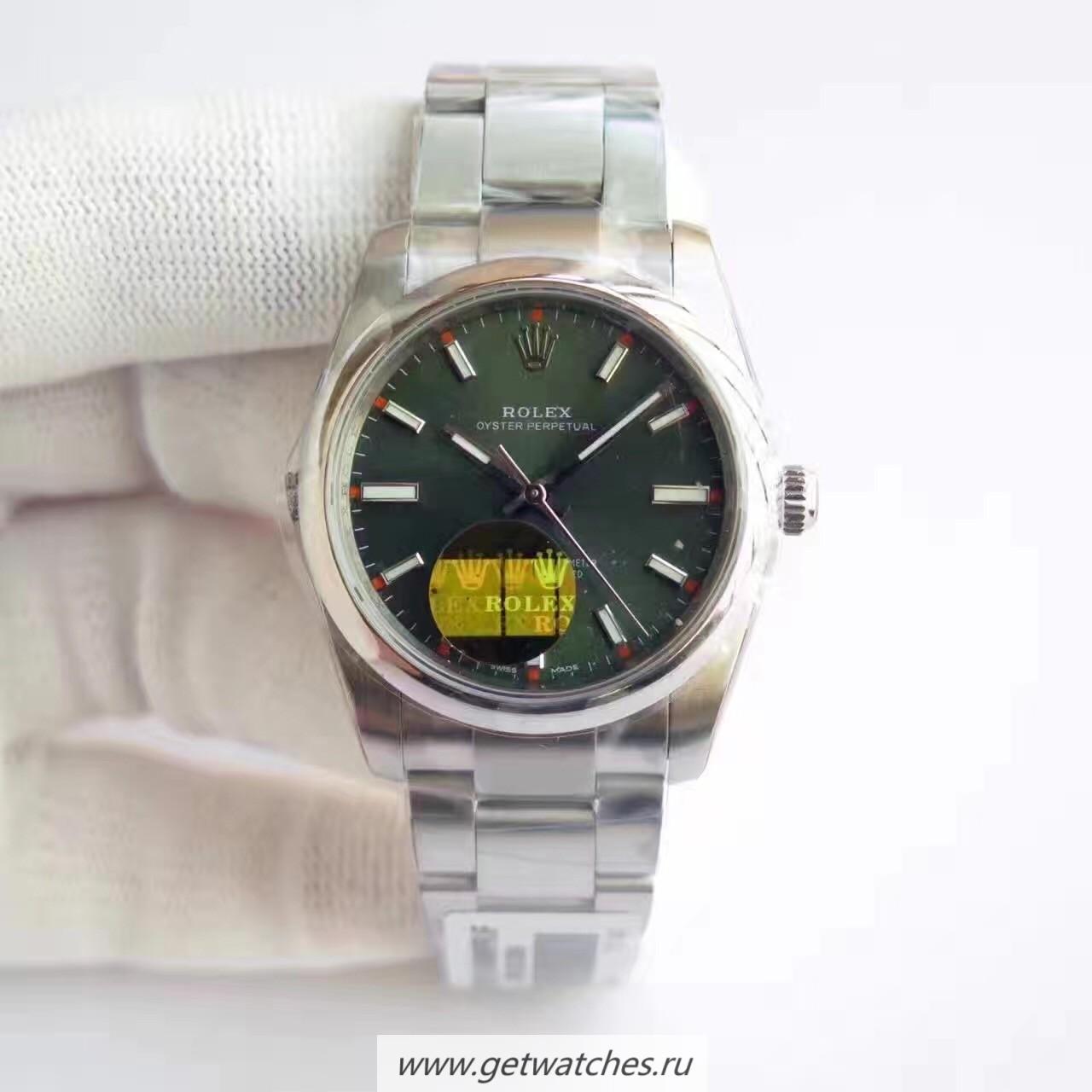 Shop R01ex Oyster Perpetual 34 114300 2018 UBF SS Green Dial 2836