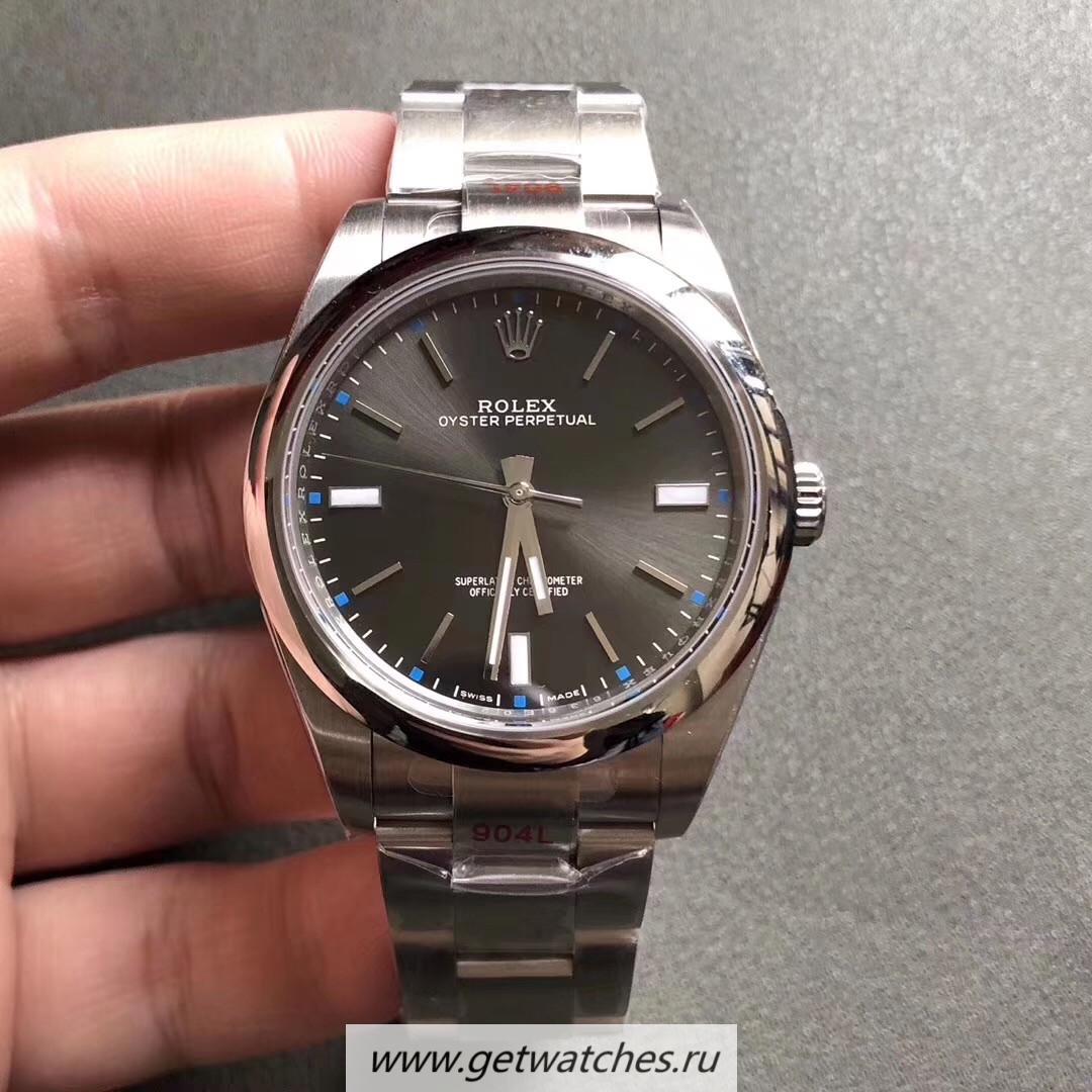 Copy R01ex Oyster Perpetual 39 114300 GMF SS 904L Anthracite Dial 3132
