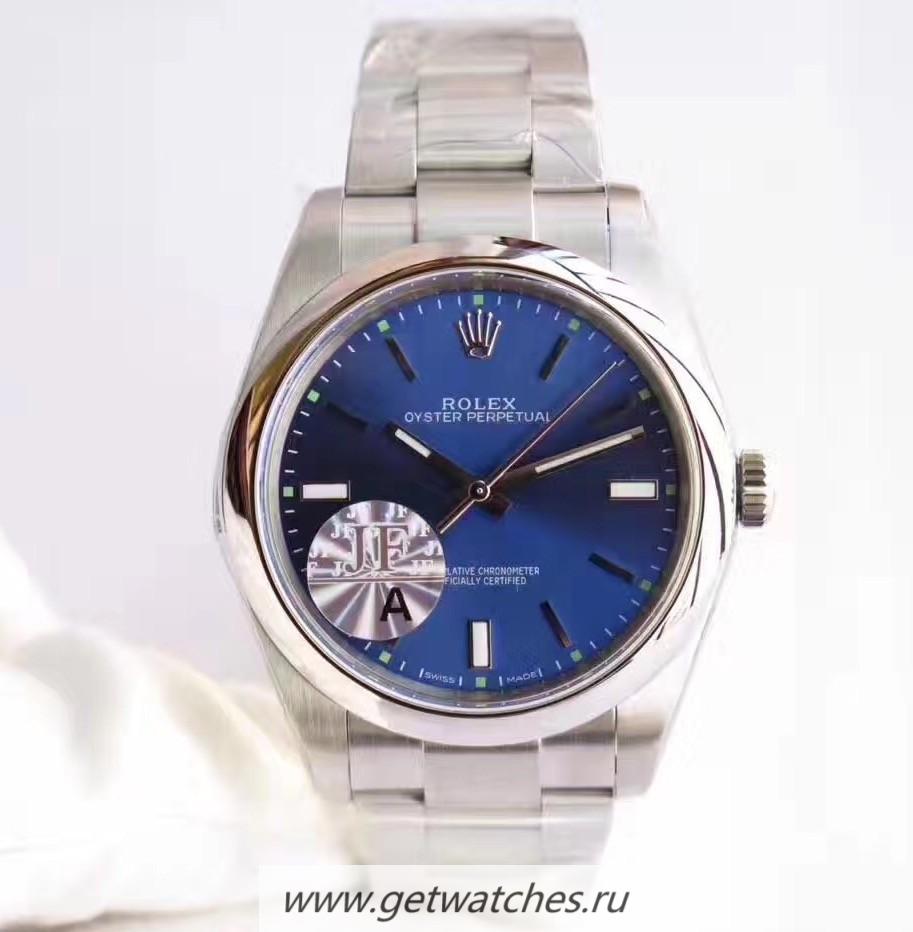 High Quality R01ex Oyster Perpetual 39 114300 JF SS Blue Dial 3132