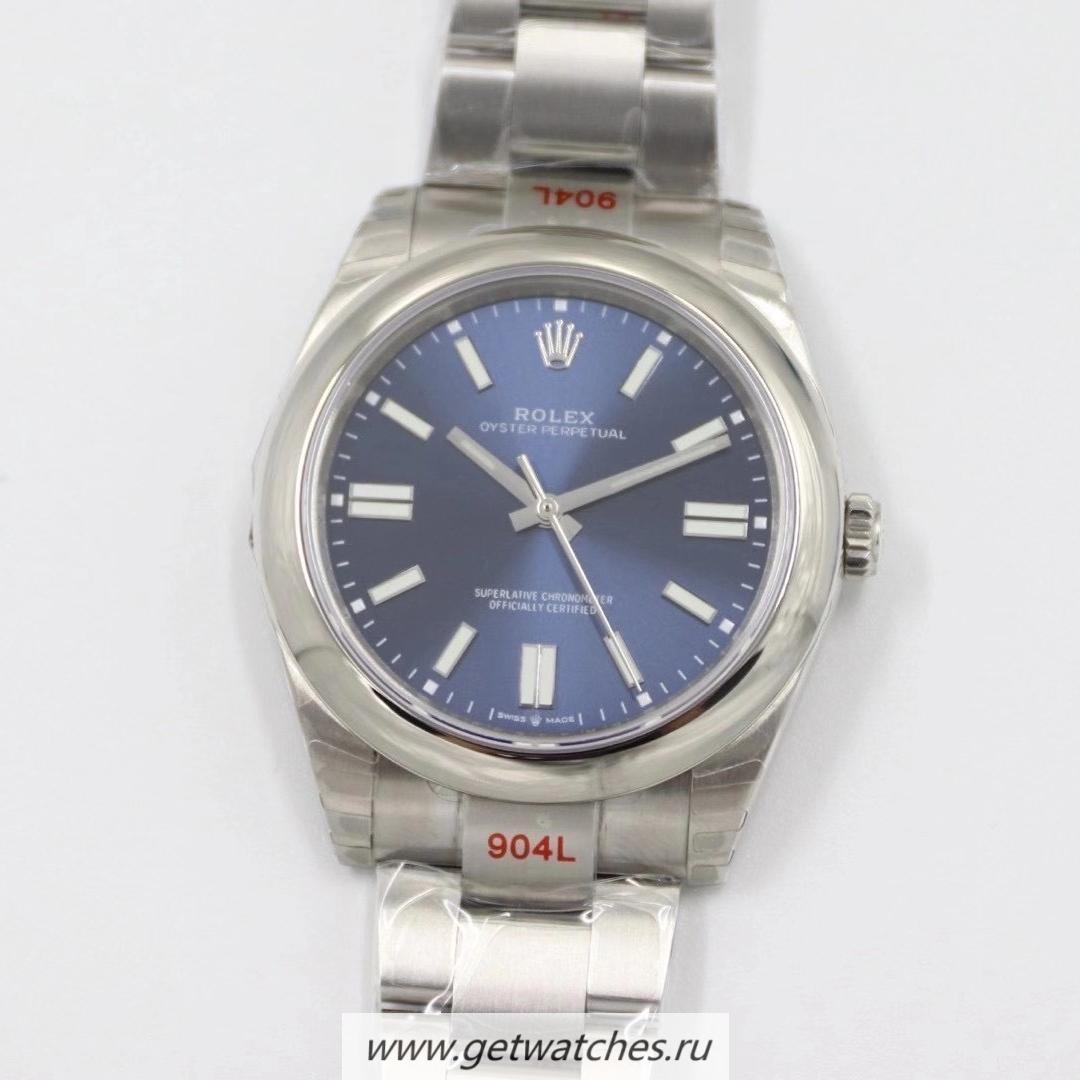 Best Price R01ex Oyster Perpetual 41 124300 EWF SS 904L Blue Dial 3230