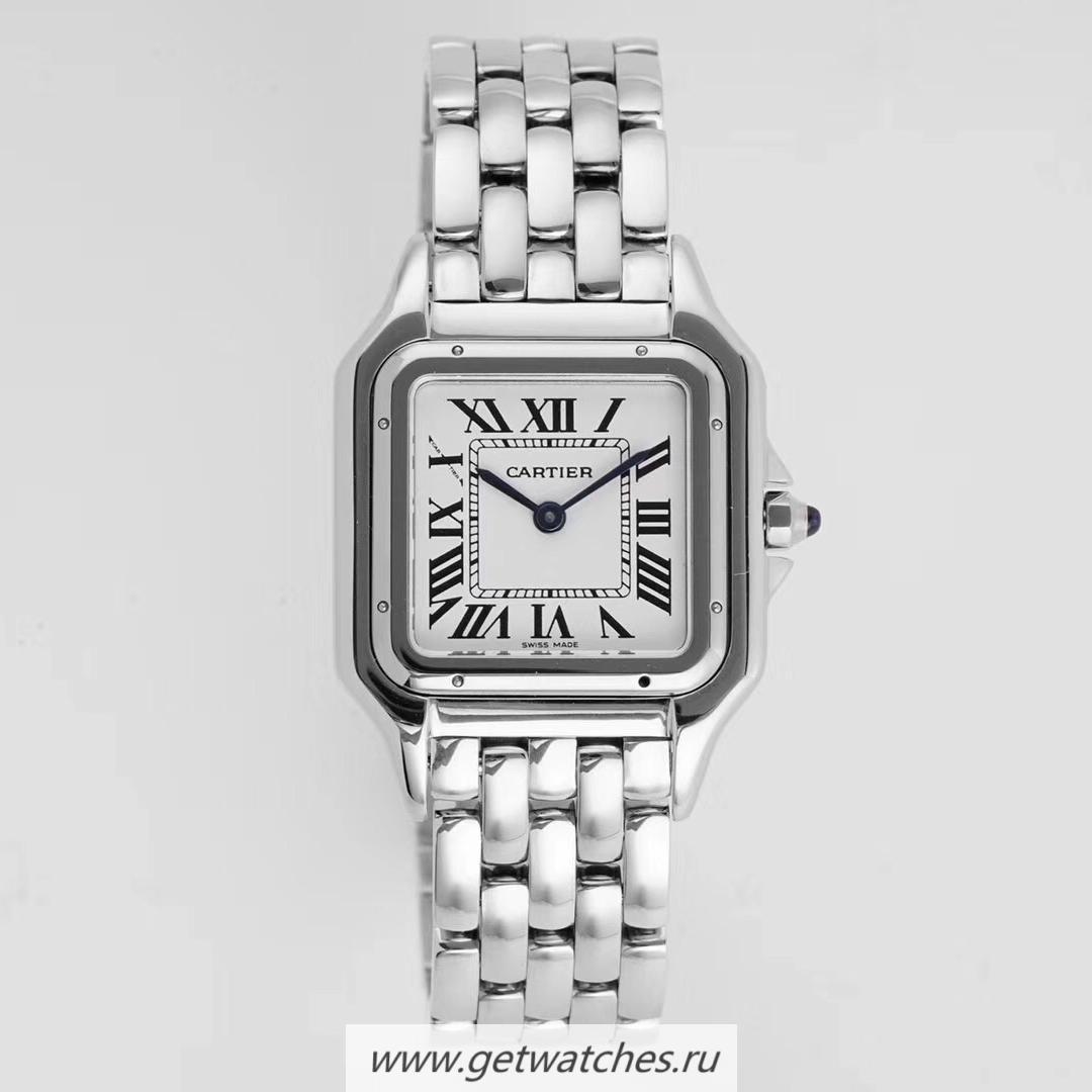 NEW Replica Ca*t1er Panthere Medium Ladies WSPN0007 AF SS White Dial Ronda Quartz