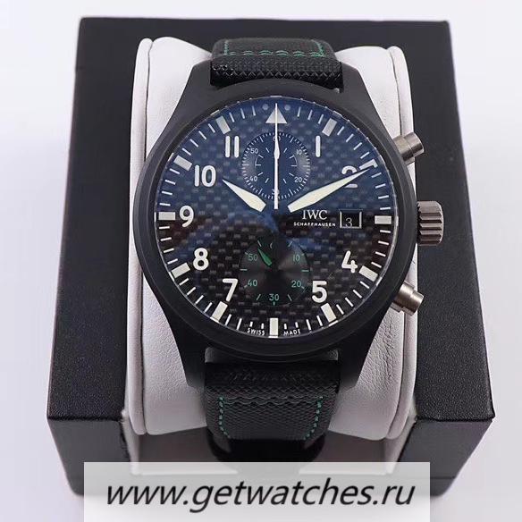 NEW Replica IWC Pilot Chrono IW389005 Mercedes AMG Petronas Motorsport YLF PVD Carbon Fiber Dial 7750