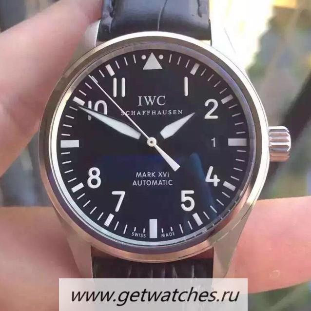Best Price IWC Pilot Mark XVI IW3255 SS Black Dial 2892