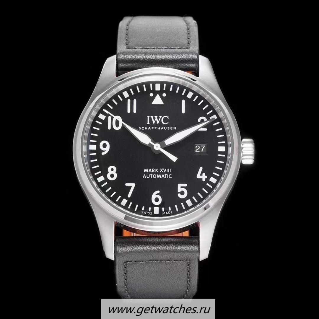 Perfect Replica IWC Pilot Mark XVIII HRF SS Black Dial 35111