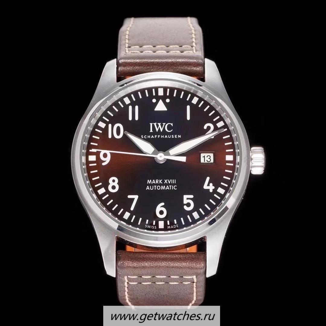 Copy IWC Pilot Mark XVIII HRF SS Brown Dial 35111