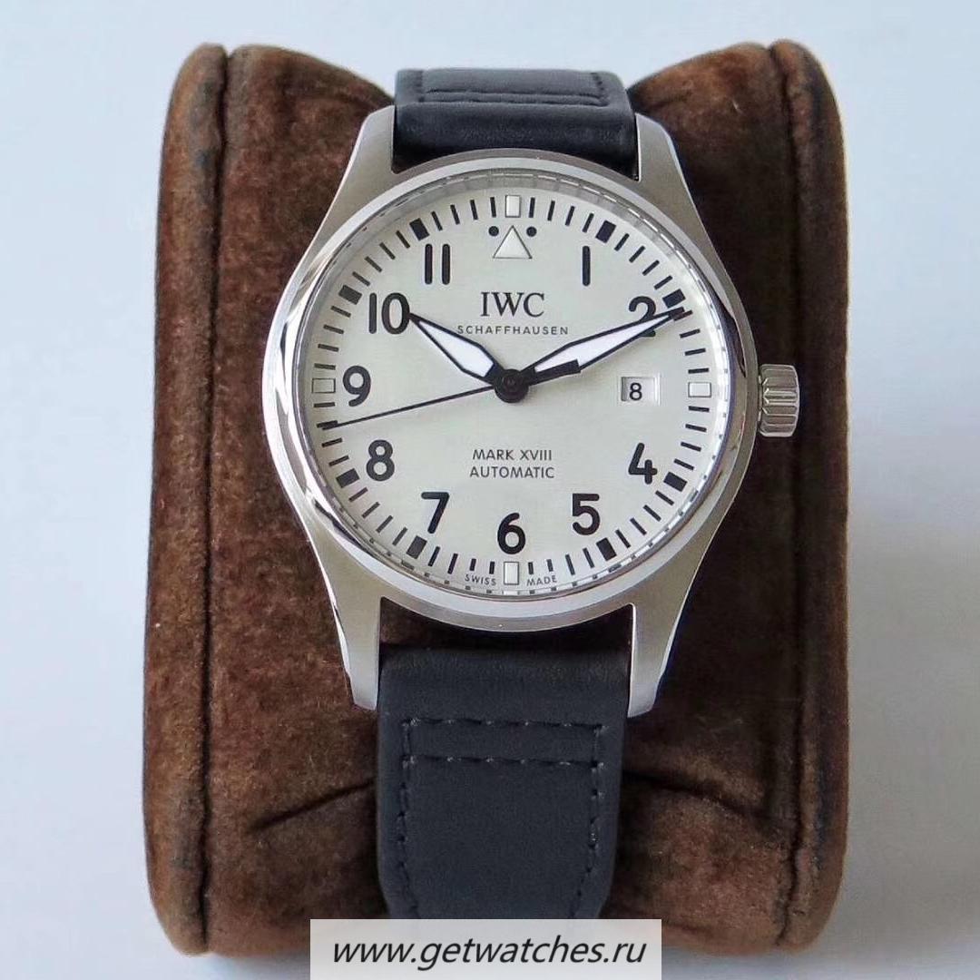 Shop IWC Pilot Mark XVIII IW327002 V7F SS White Dial 2892