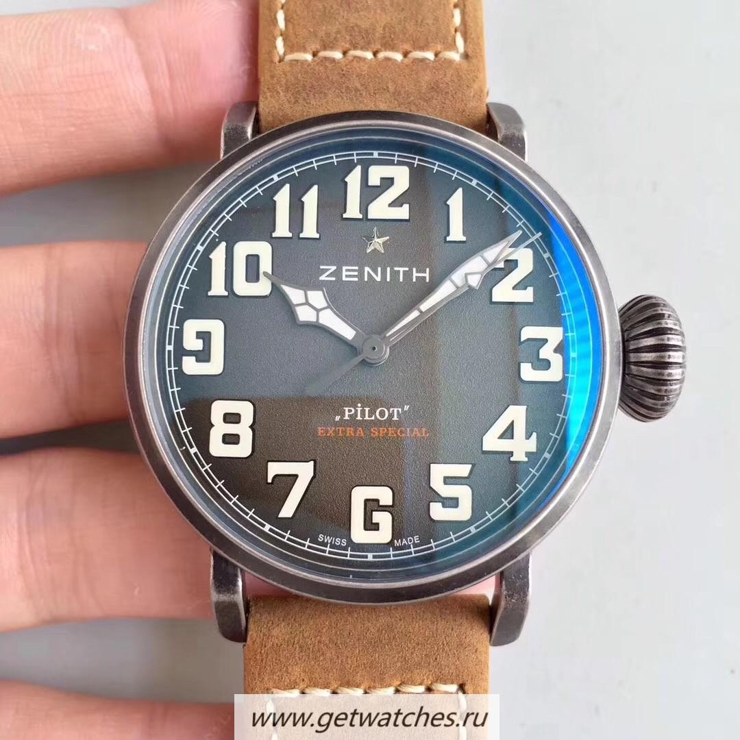 Copy Zenith Pilot Type 20 Extra Special XF SS Anthracite Dial 2824