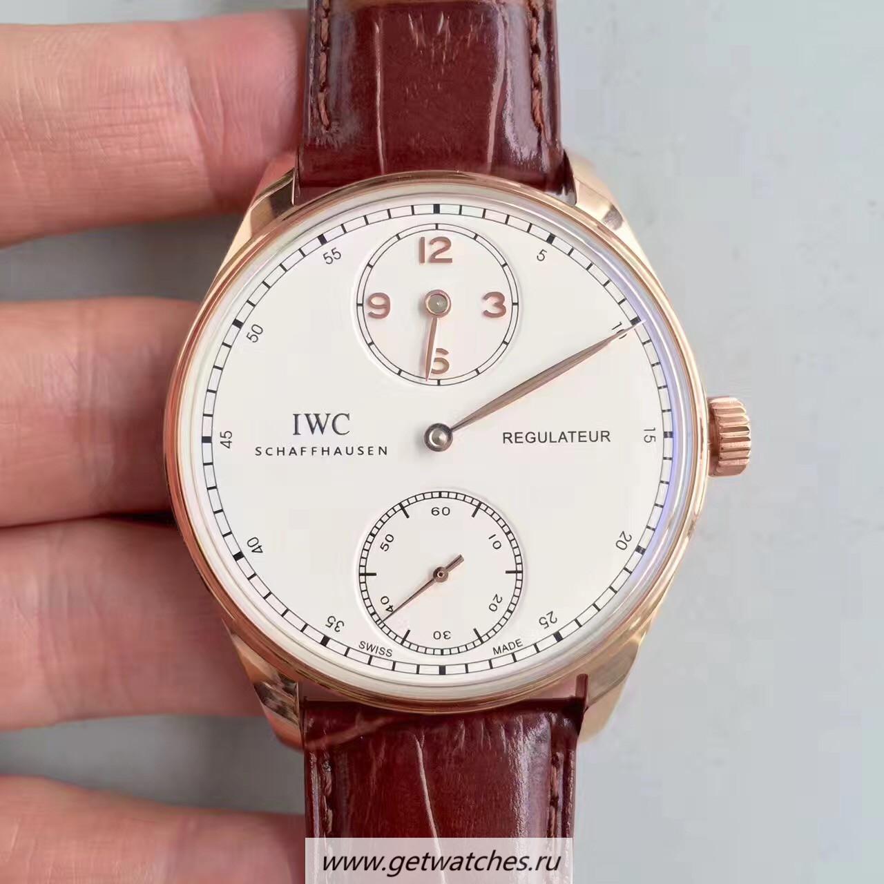 Perfect Replica IWC Portugieser Regulateur IW544402 ZF Rose Gold White Dial 98245