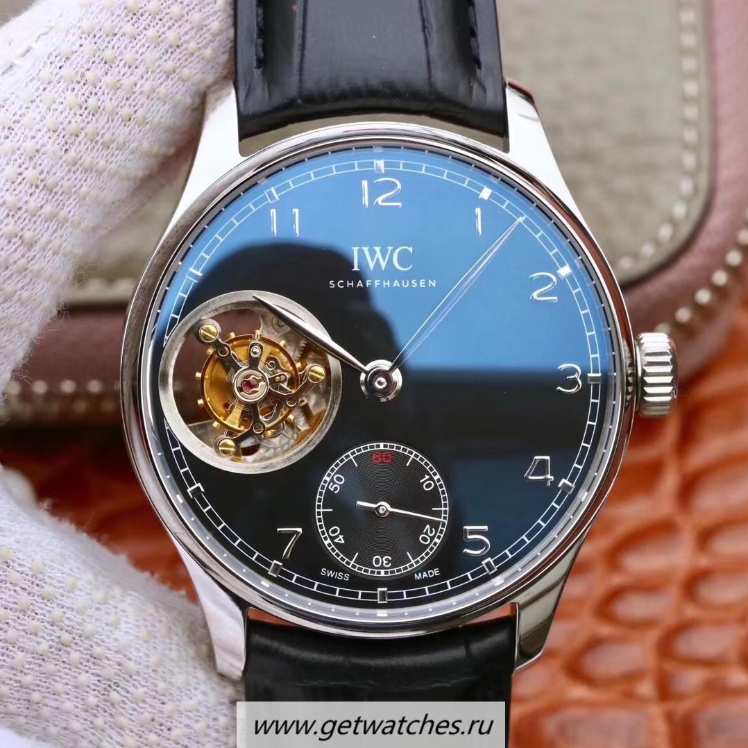 Best Price IWC Portugieser Tourbillon IW546301 ZF SS Black Dial Tourbillon